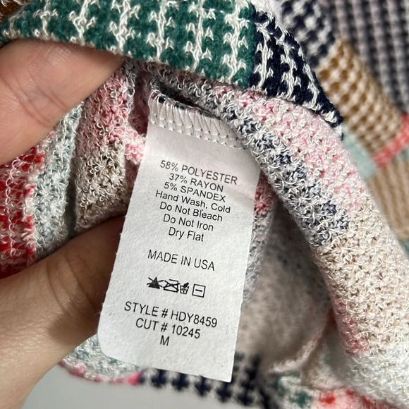 Hayden Los Angeles Patchwork Knit Blouse - Medium - NWT - Picture 9 of 9